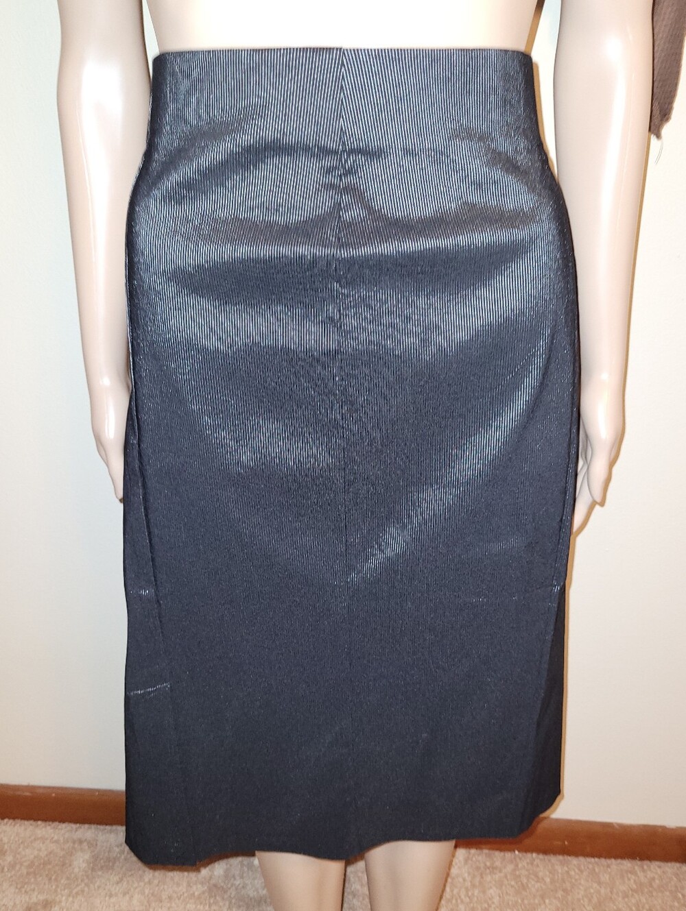 NWT - Cato Classic Black Shimmer Midi Skirt - Size 24W - Picture 2 of 4